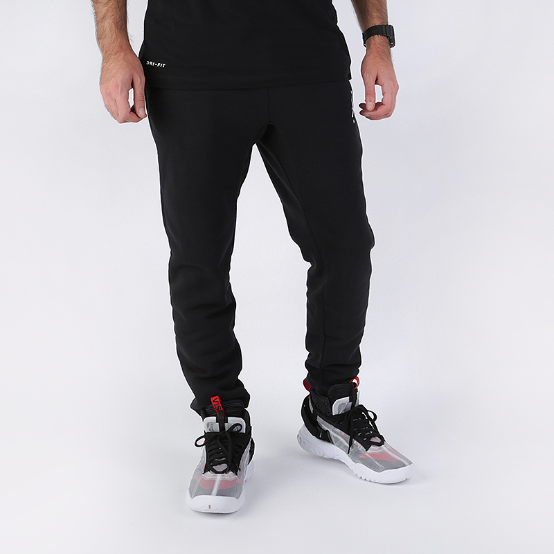 мужские черные брюки Jordan Jumpman Fleece Pant AV3160-010 - цена, описание, фото 1